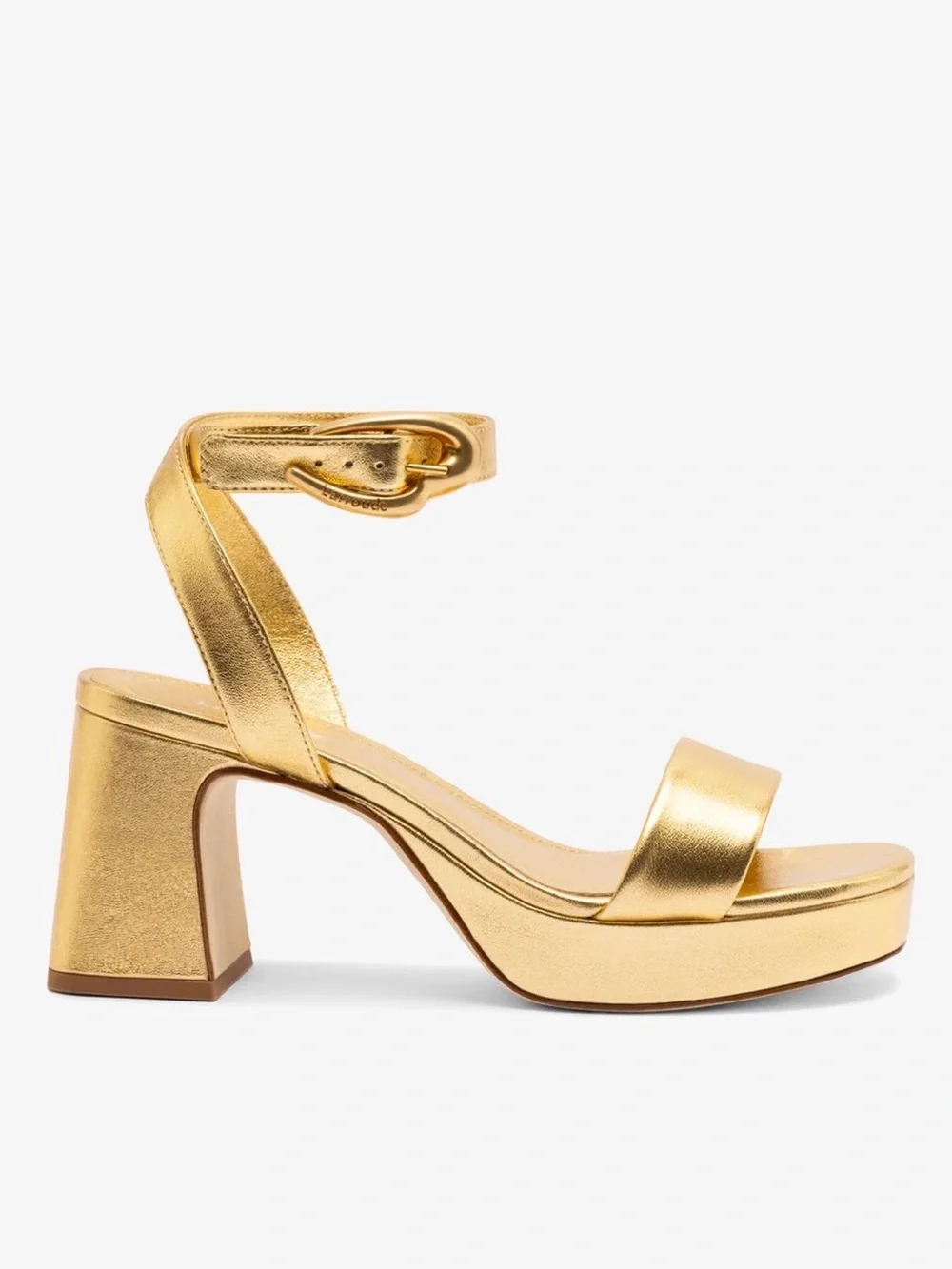 Dolly Verona Low Sandal In Gold Metallic Leather